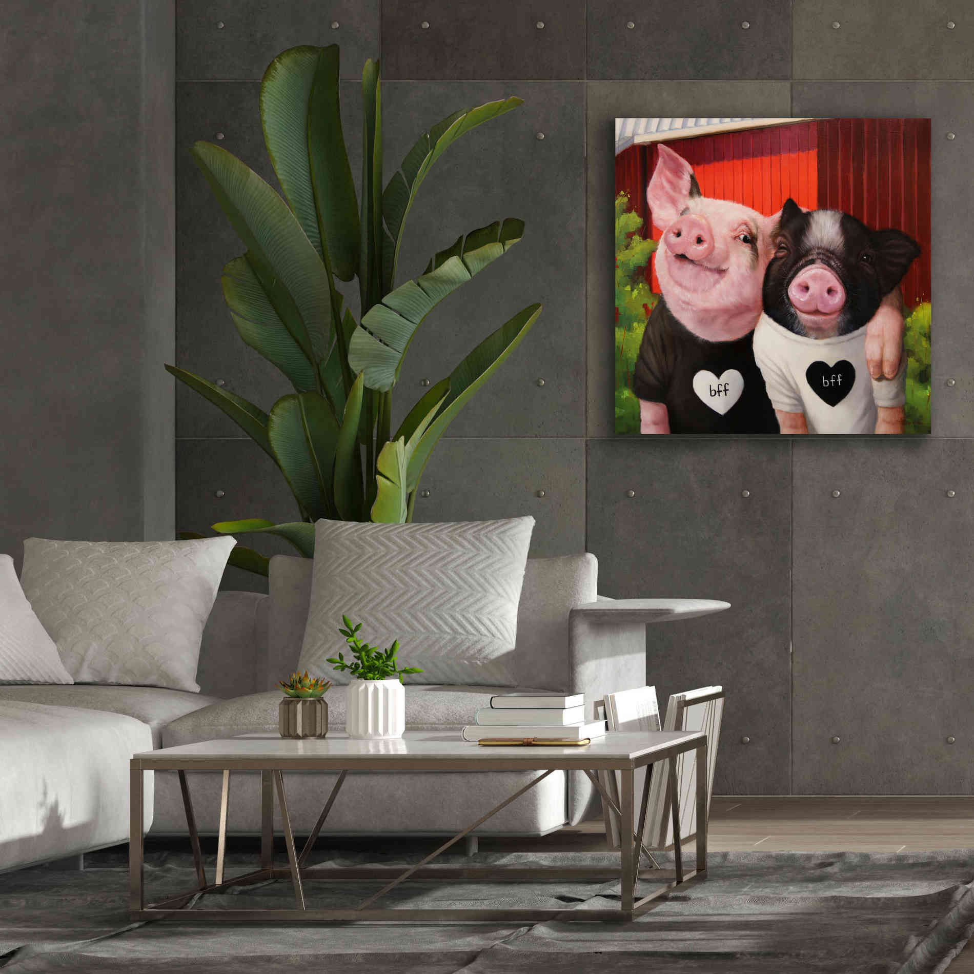 'BFF' by Lucia Heffernan, Canvas Wall Art,37x37