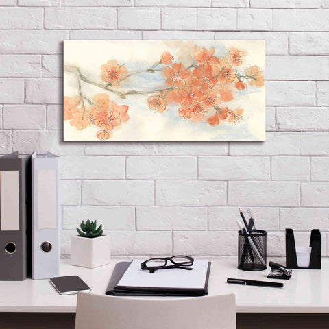 Image of 'Peach Blossom I' by Chris Paschke, Canvas Wall Art,24 x 12