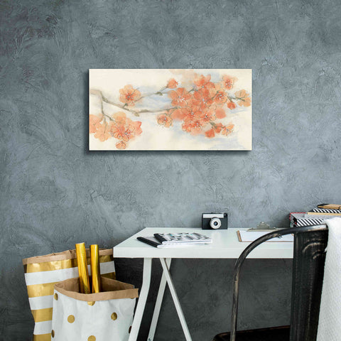 Image of 'Peach Blossom I' by Chris Paschke, Canvas Wall Art,24 x 12