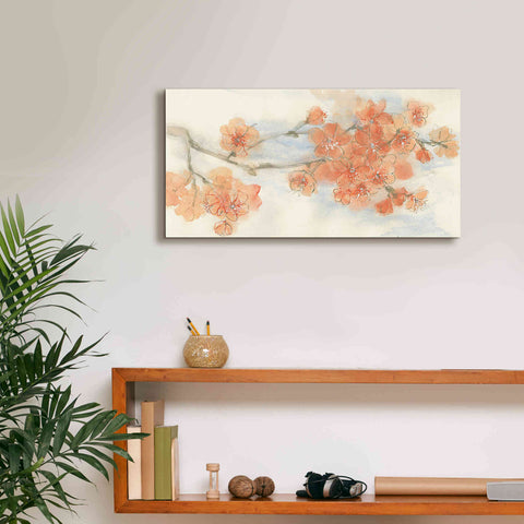 Image of 'Peach Blossom I' by Chris Paschke, Canvas Wall Art,24 x 12