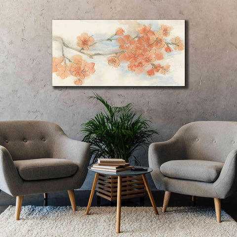 Image of 'Peach Blossom I' by Chris Paschke, Canvas Wall Art,60 x 30