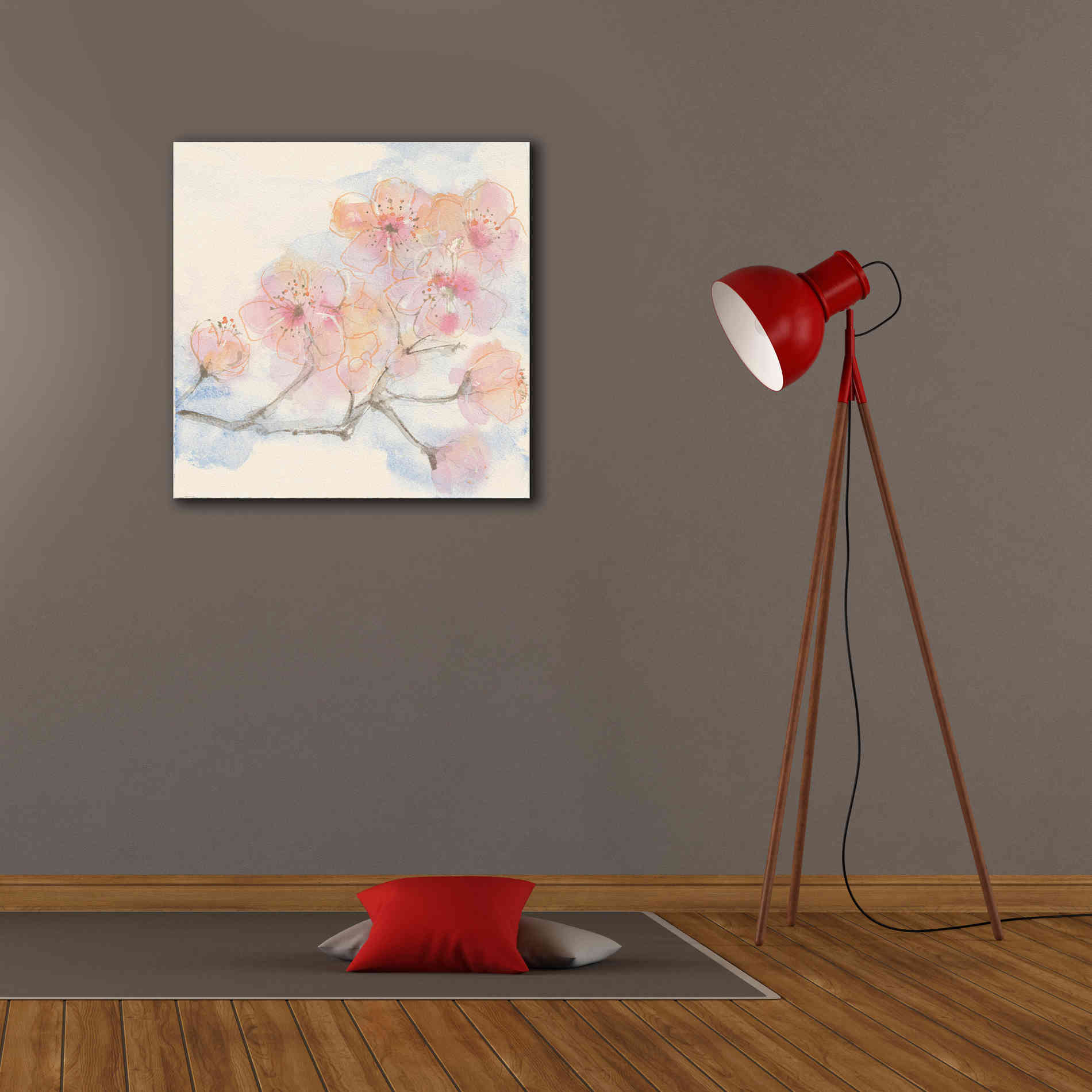 'Pink Blossoms III' by Chris Paschke, Canvas Wall Art,26 x 26