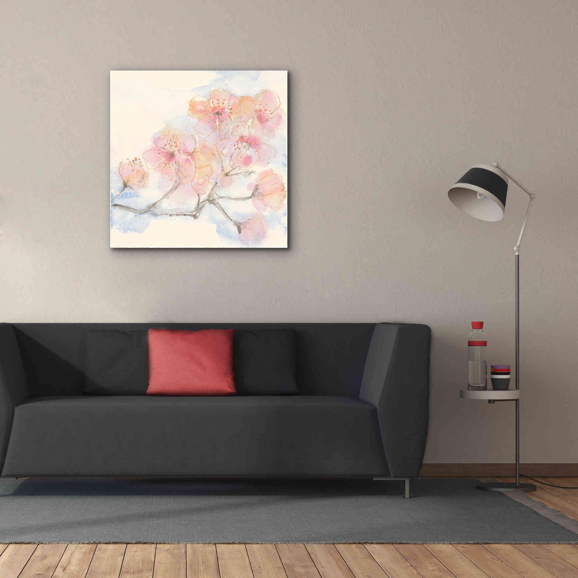 'Pink Blossoms III' by Chris Paschke, Canvas Wall Art,37 x 37