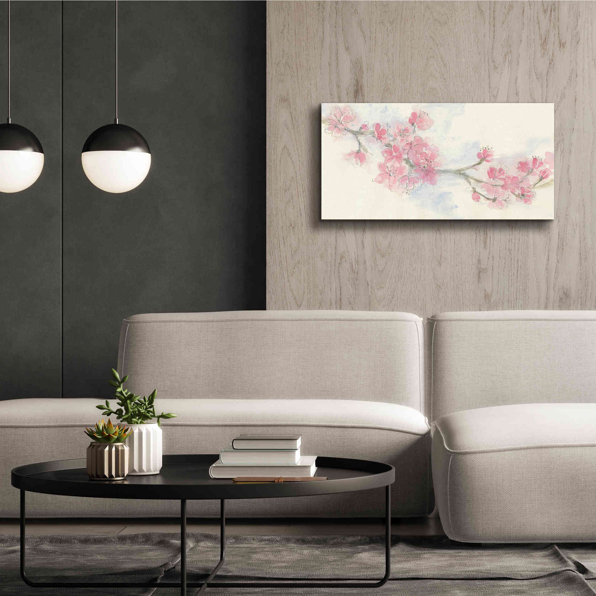 'Cherry Blossom II' by Chris Paschke, Canvas Wall Art,40 x 20
