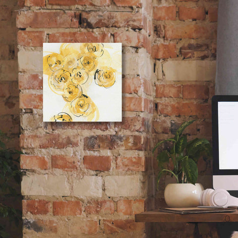 Image of 'Yellow Roses Anew I' by Chris Paschke, Canvas Wall Art,12 x 12