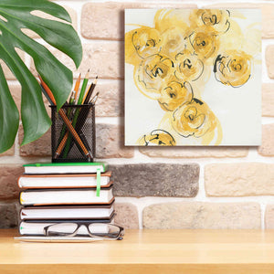 'Yellow Roses Anew I' by Chris Paschke, Canvas Wall Art,12 x 12