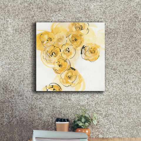 Image of 'Yellow Roses Anew I' by Chris Paschke, Canvas Wall Art,18 x 18