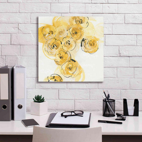 Image of 'Yellow Roses Anew I' by Chris Paschke, Canvas Wall Art,18 x 18