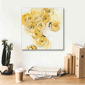 'Yellow Roses Anew I' by Chris Paschke, Canvas Wall Art,18 x 18