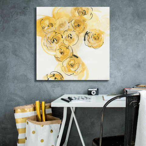 Image of 'Yellow Roses Anew I' by Chris Paschke, Canvas Wall Art,26 x 26