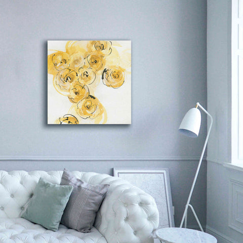 Image of 'Yellow Roses Anew I' by Chris Paschke, Canvas Wall Art,37 x 37