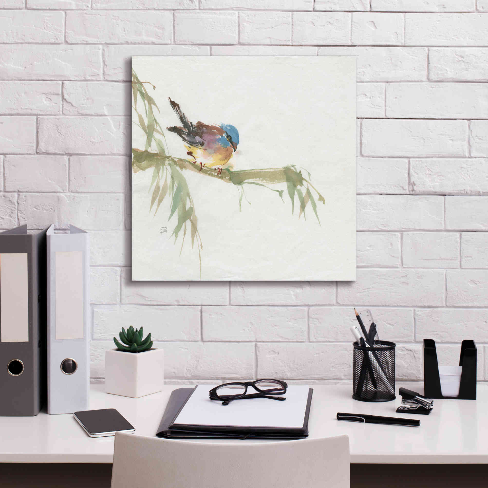 'Finch' by Chris Paschke, Canvas Wall Art,18 x 18