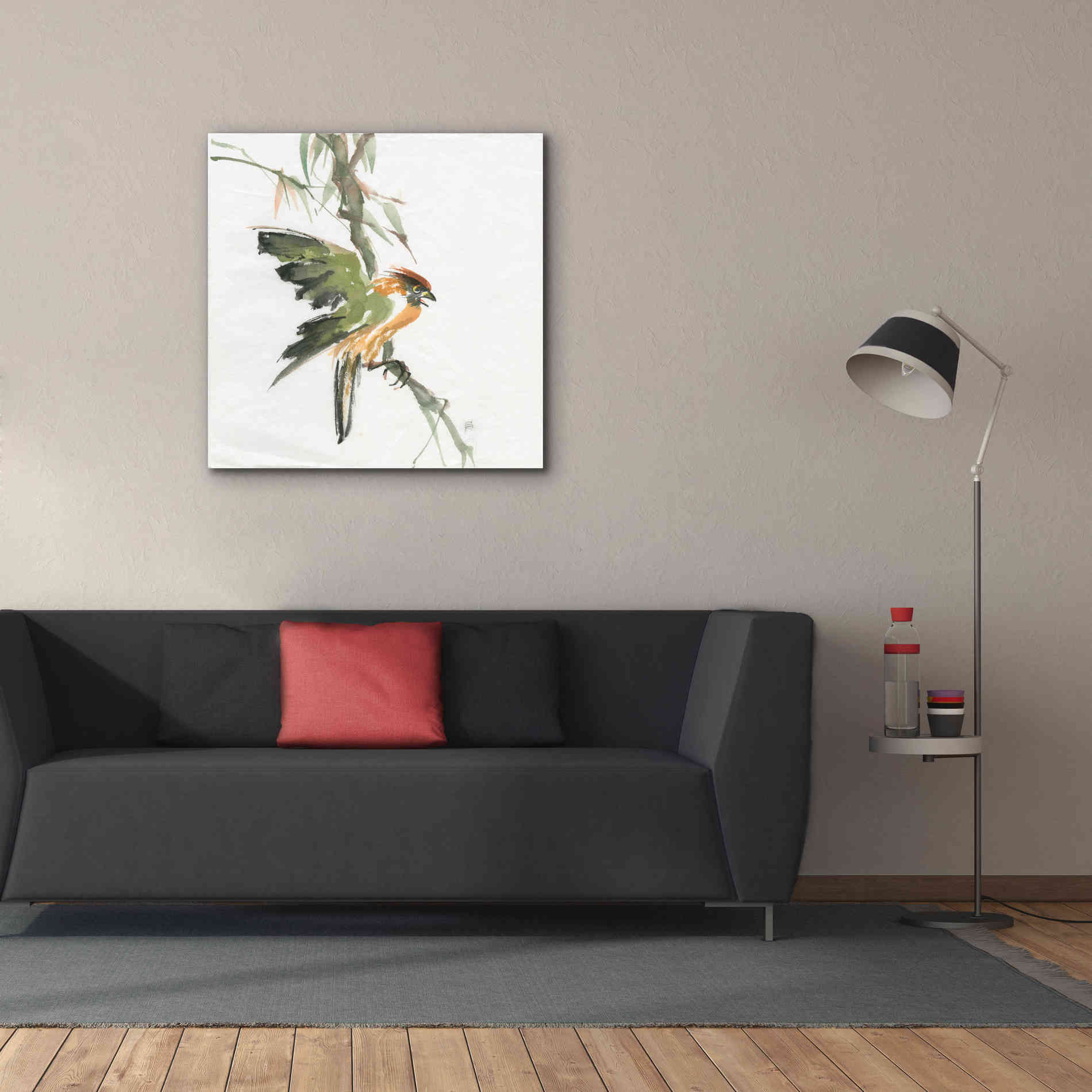 'Formosan Firecrest' by Chris Paschke, Canvas Wall Art,37 x 37