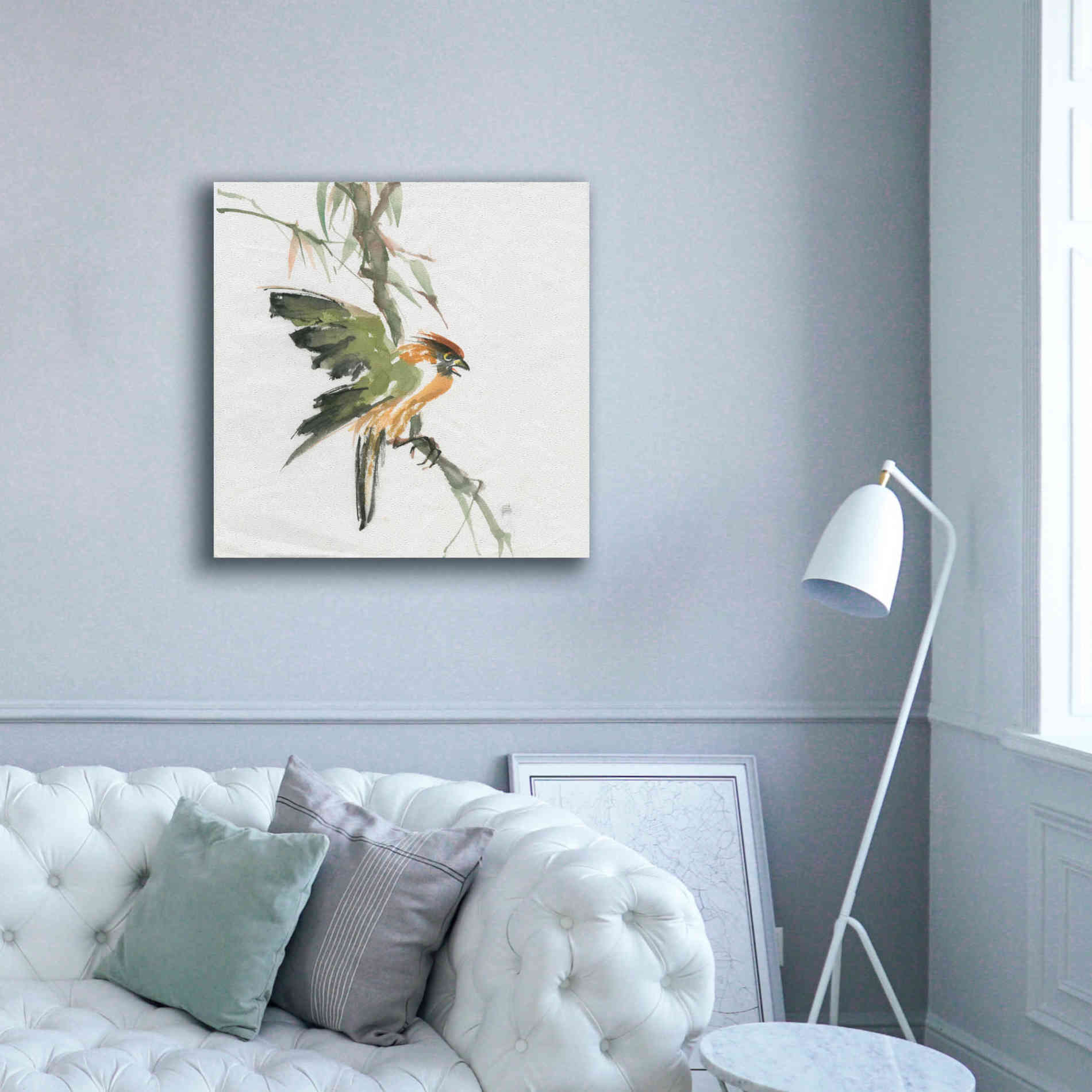 'Formosan Firecrest' by Chris Paschke, Canvas Wall Art,37 x 37