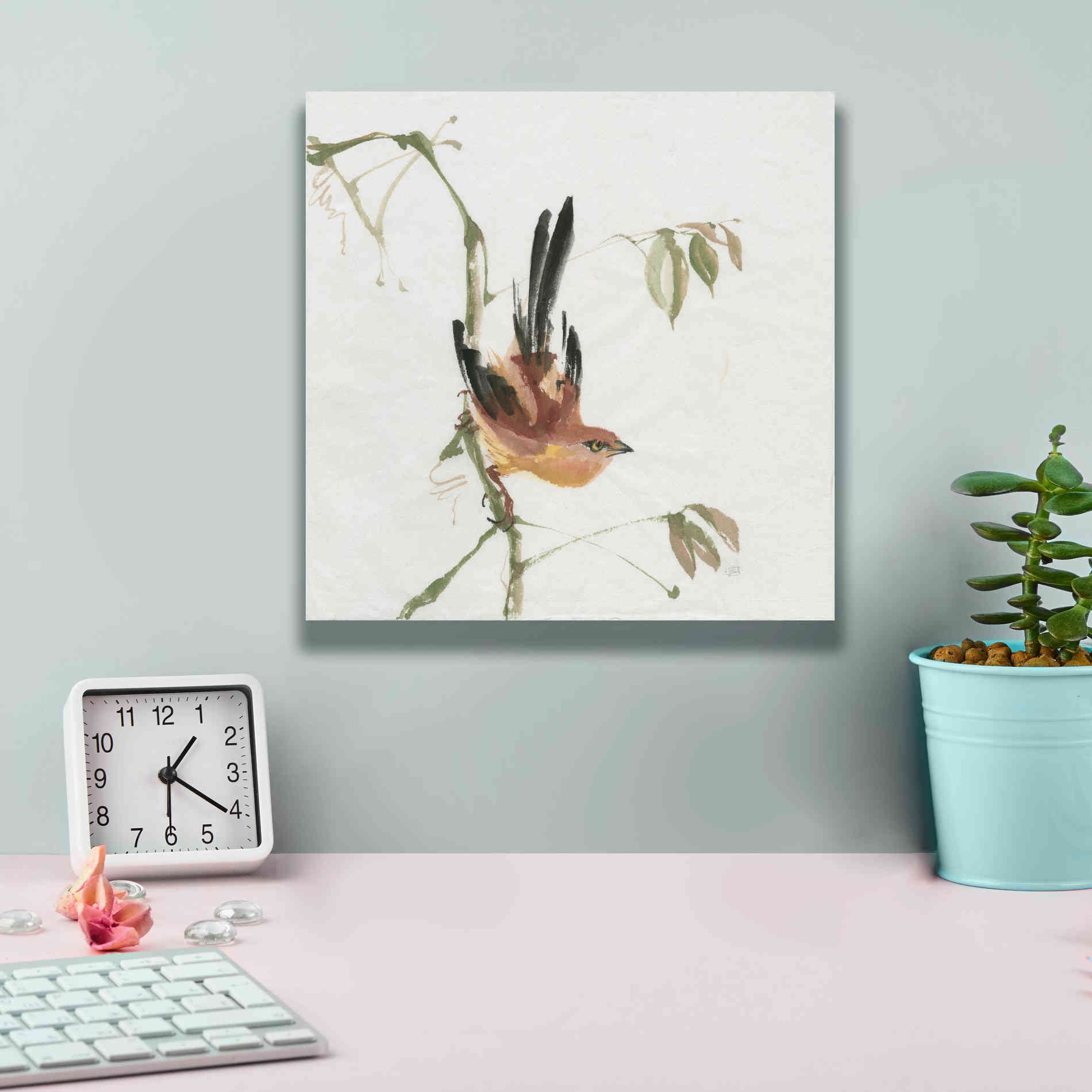 'Mountain Bush Warbler' by Chris Paschke, Canvas Wall Art,12 x 12