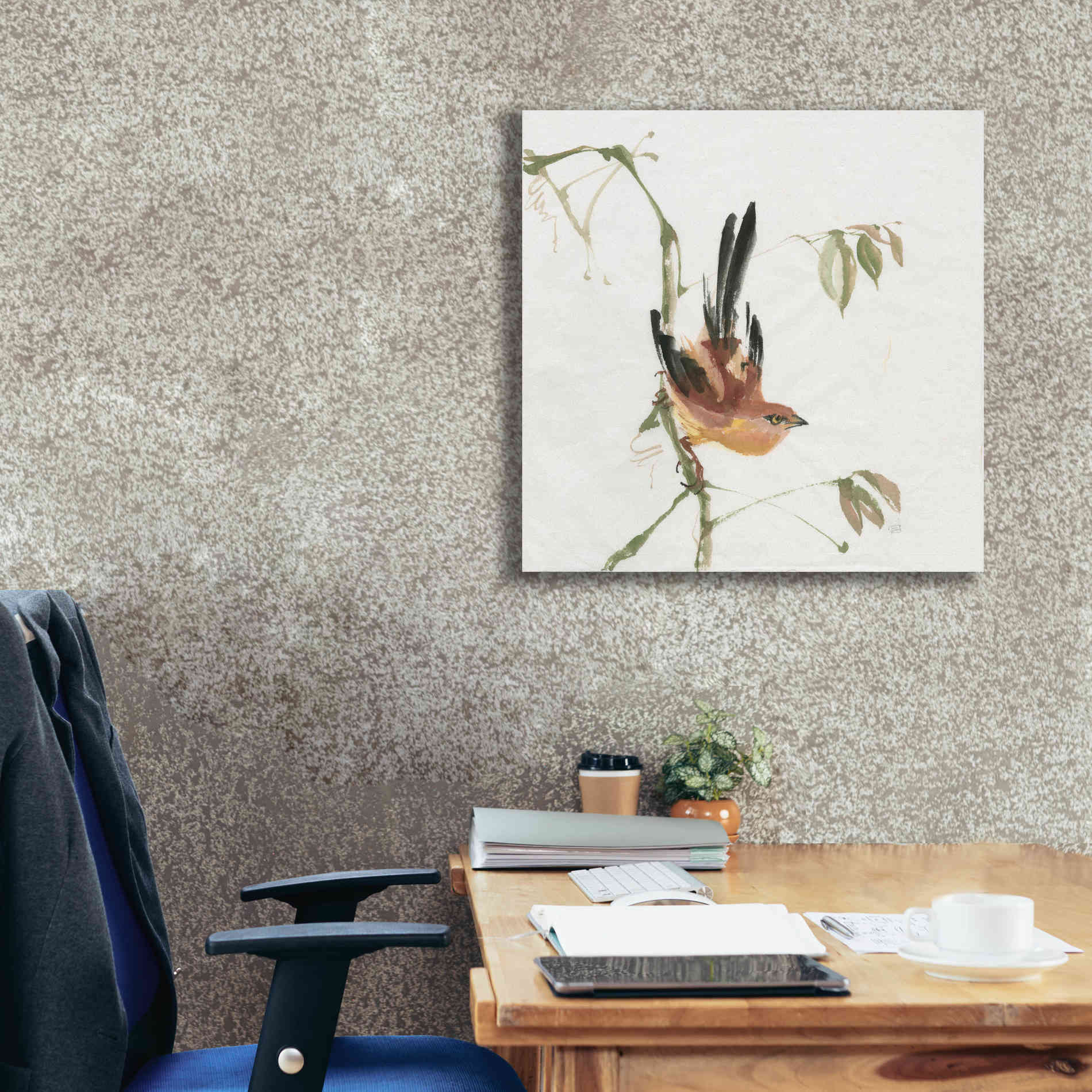 'Mountain Bush Warbler' by Chris Paschke, Canvas Wall Art,26 x 26