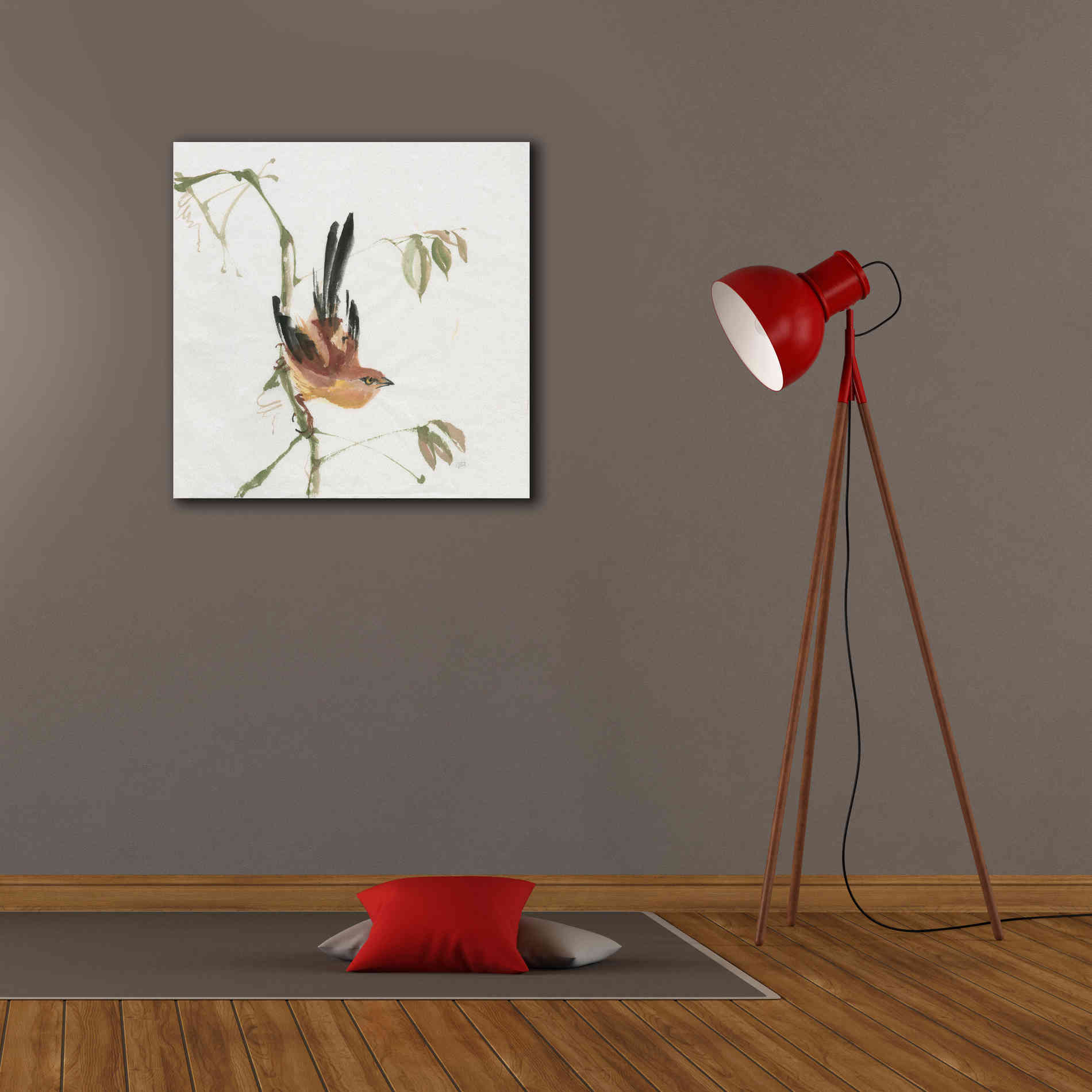 'Mountain Bush Warbler' by Chris Paschke, Canvas Wall Art,26 x 26