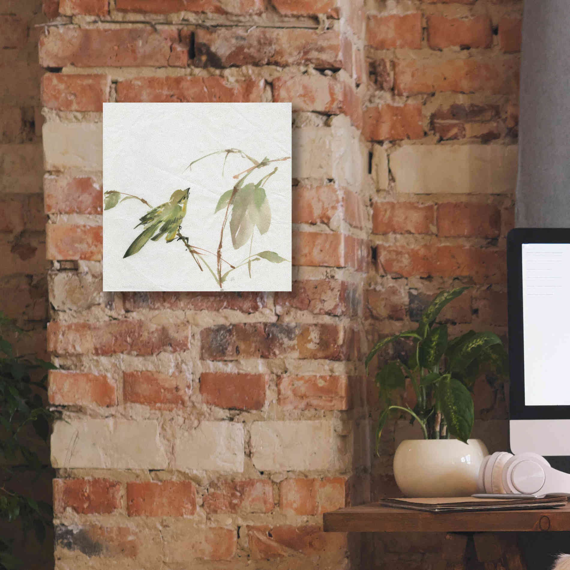 'Sisken' by Chris Paschke, Canvas Wall Art,12 x 12