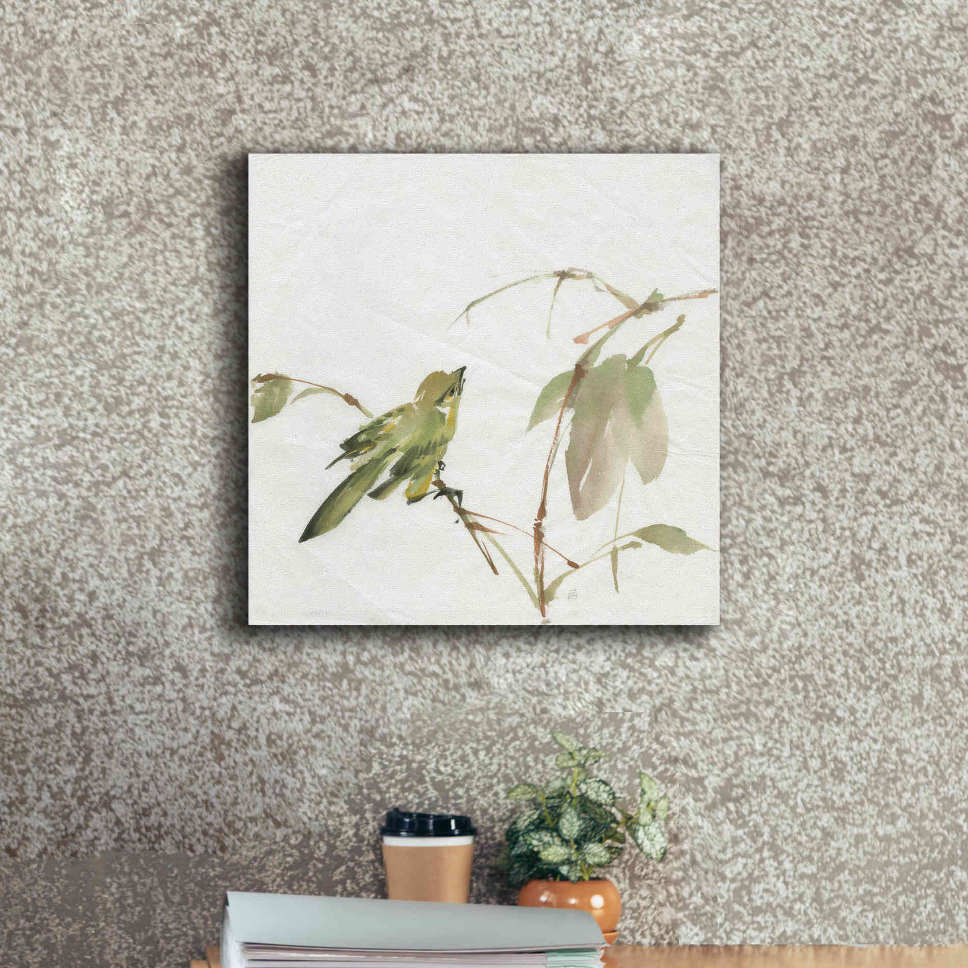 'Sisken' by Chris Paschke, Canvas Wall Art,18 x 18