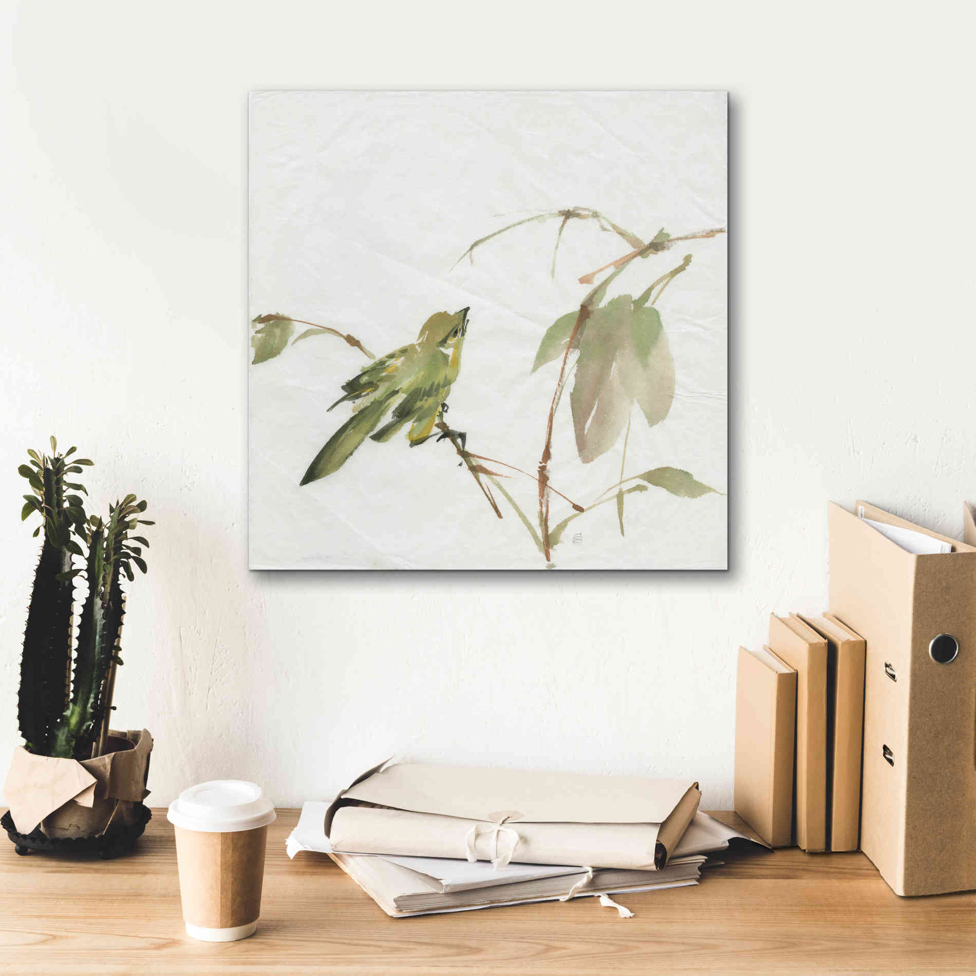 'Sisken' by Chris Paschke, Canvas Wall Art,18 x 18