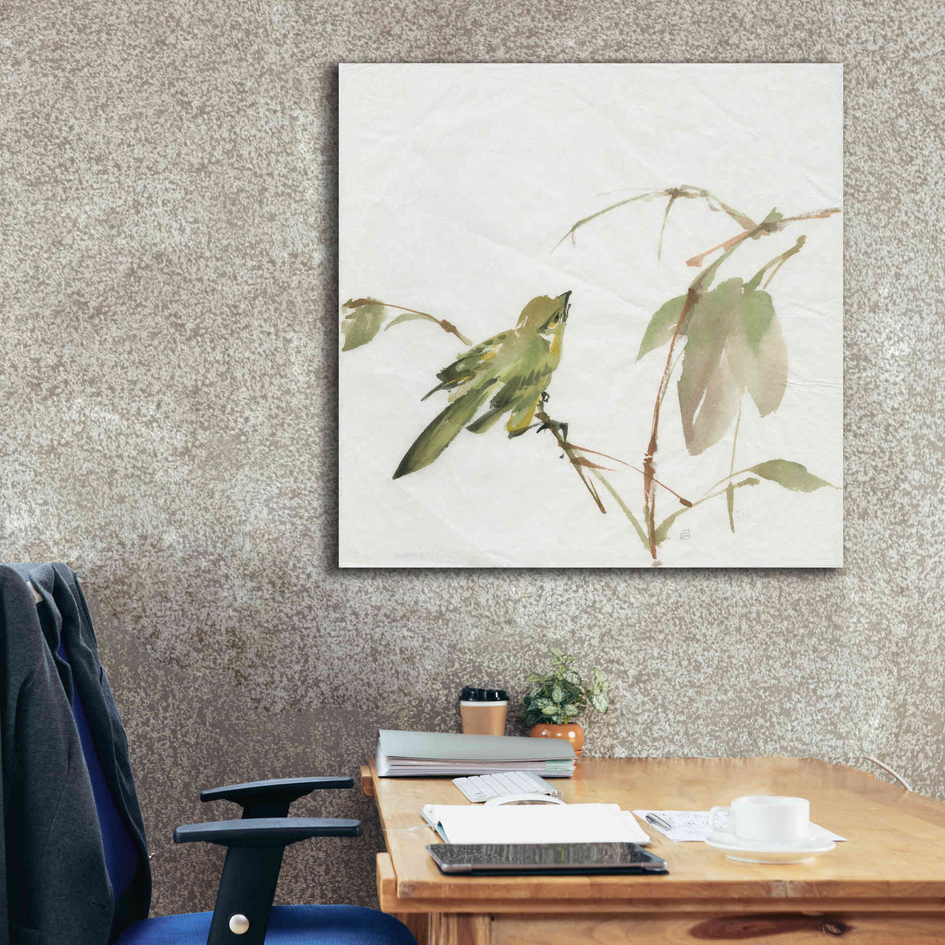 'Sisken' by Chris Paschke, Canvas Wall Art,37 x 37