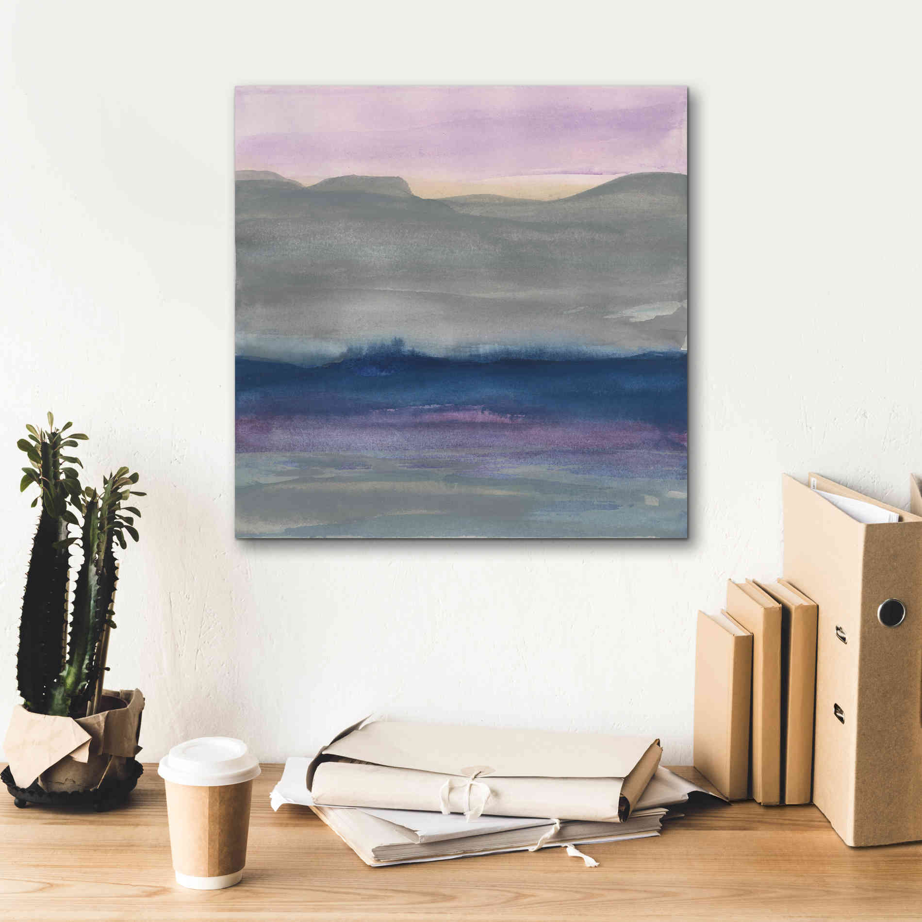 'Grey Hills II' by Chris Paschke, Canvas Wall Art,18 x 18