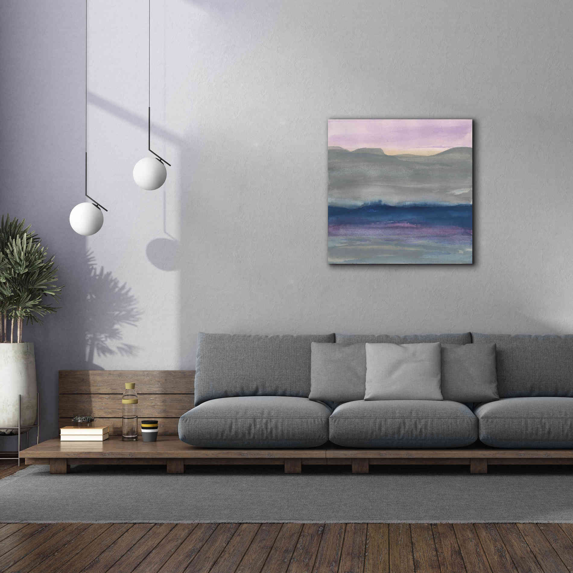 'Grey Hills II' by Chris Paschke, Canvas Wall Art,37 x 37