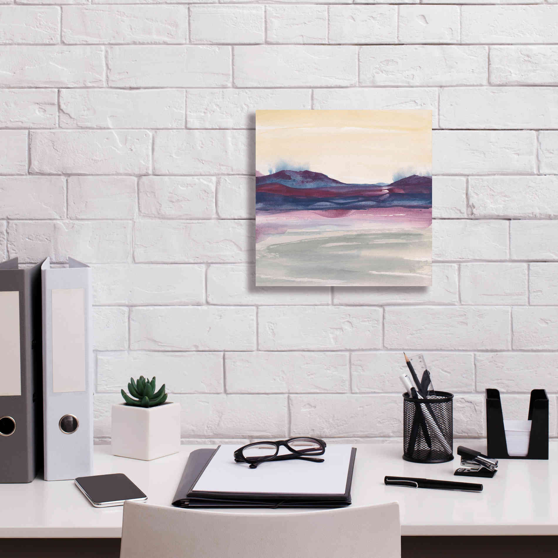 'Purple Rock Dawn I' by Chris Paschke, Canvas Wall Art,12 x 12