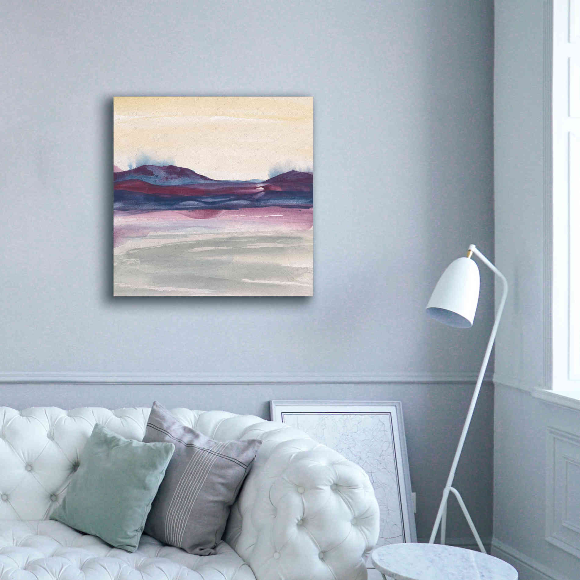 'Purple Rock Dawn I' by Chris Paschke, Canvas Wall Art,37 x 37