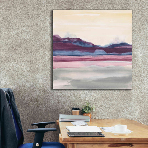Image of 'Purple Rock Dawn II' by Chris Paschke, Canvas Wall Art,37 x 37