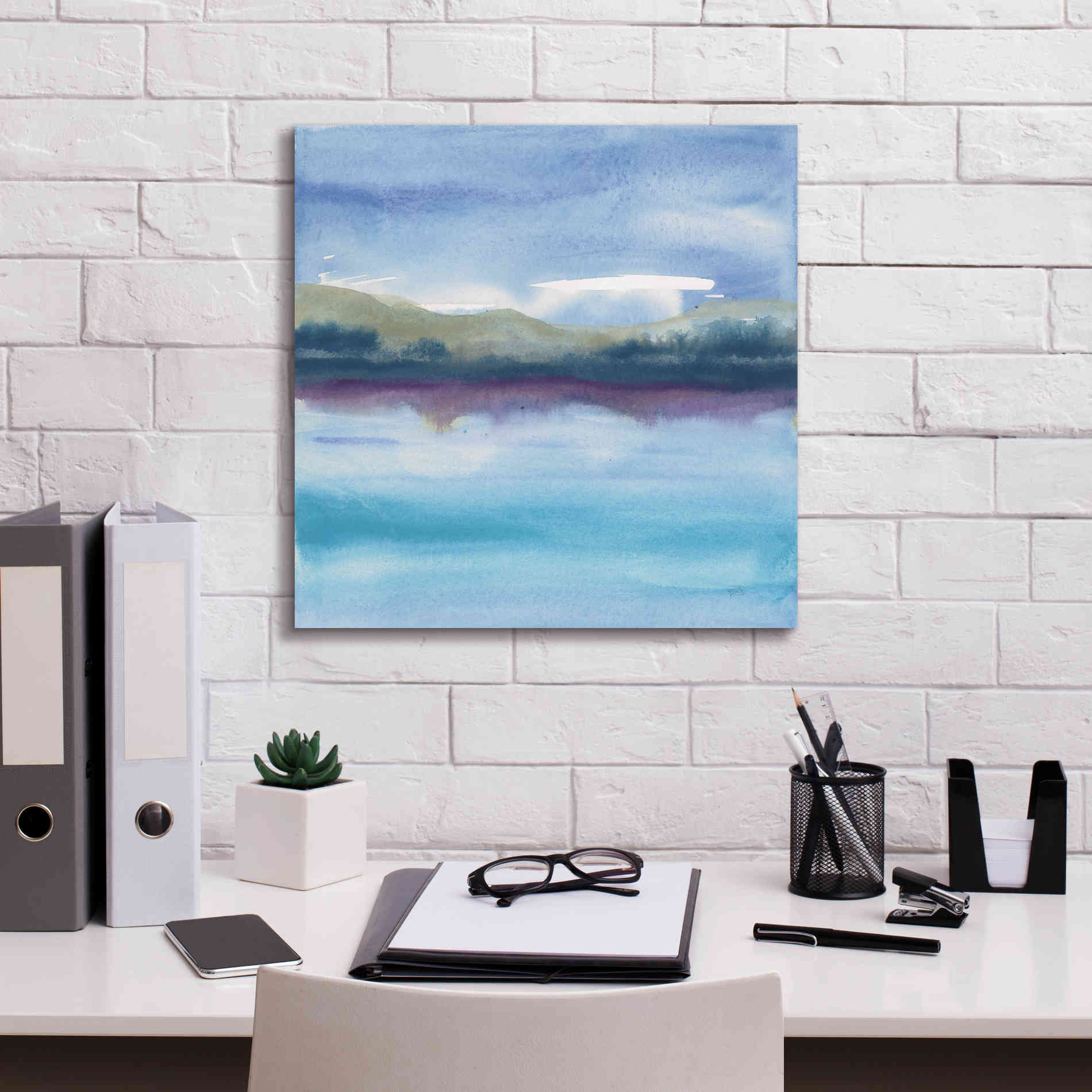 'Violet Reflection I' by Chris Paschke, Canvas Wall Art,18 x 18