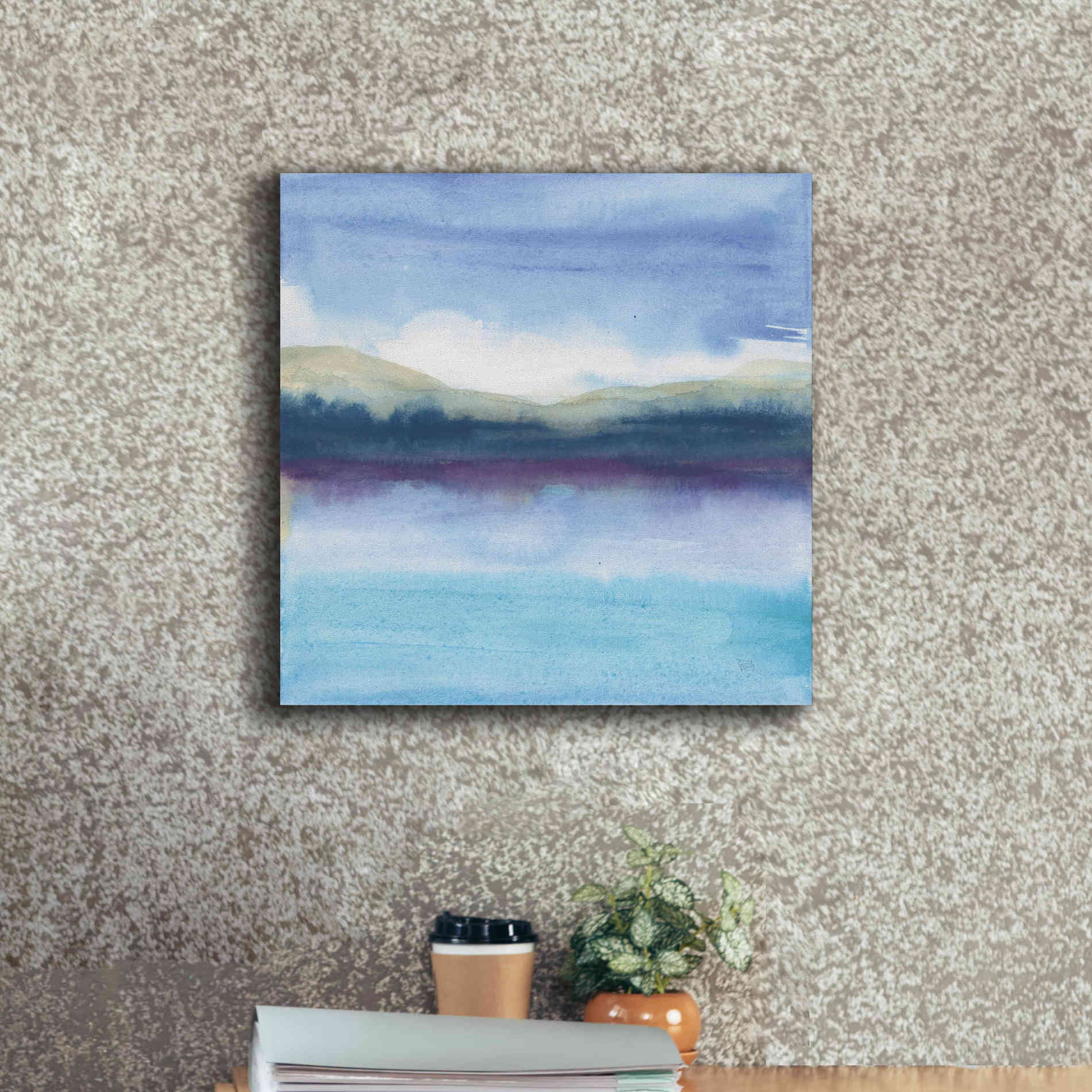 'Violet Reflection II' by Chris Paschke, Canvas Wall Art,18 x 18