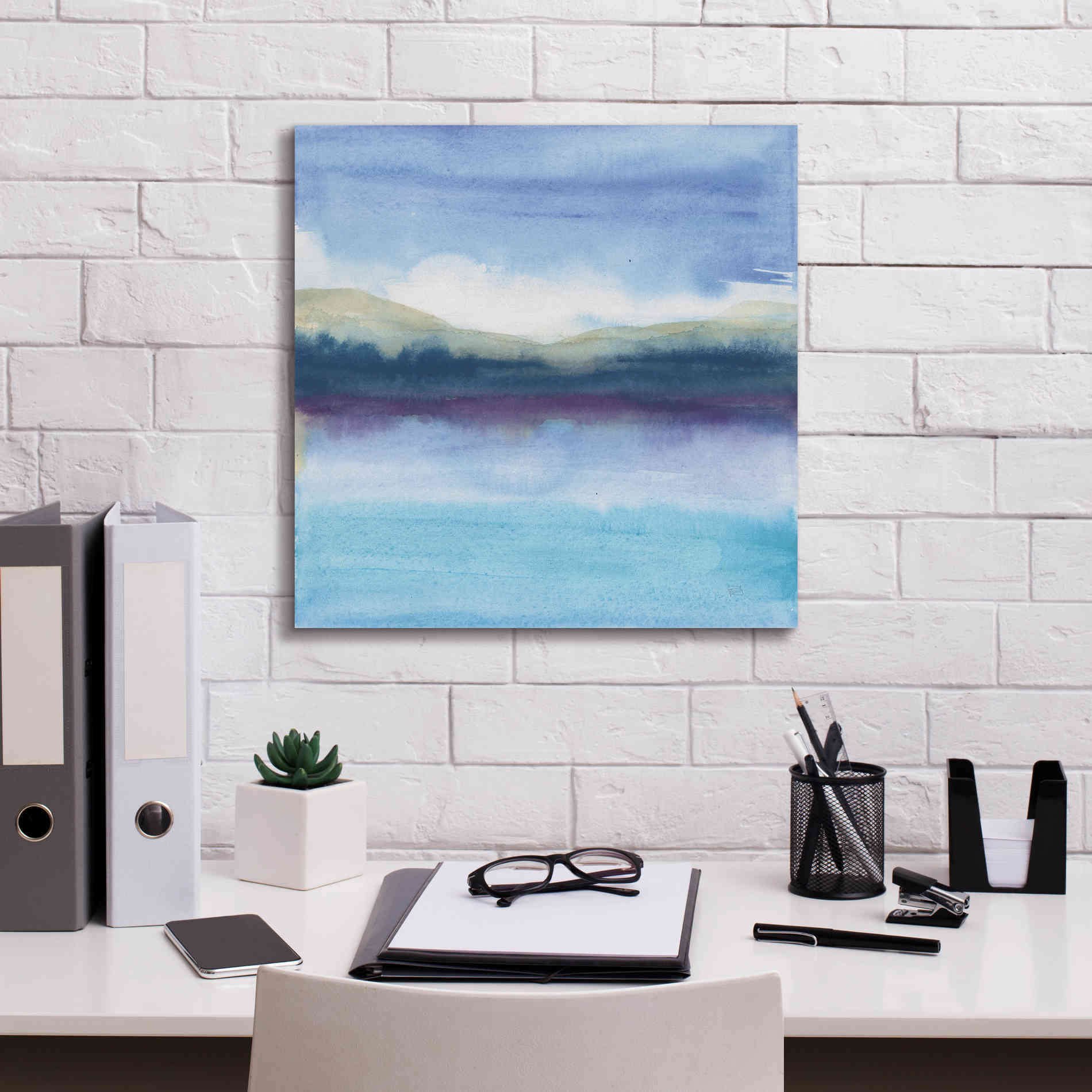 'Violet Reflection II' by Chris Paschke, Canvas Wall Art,18 x 18