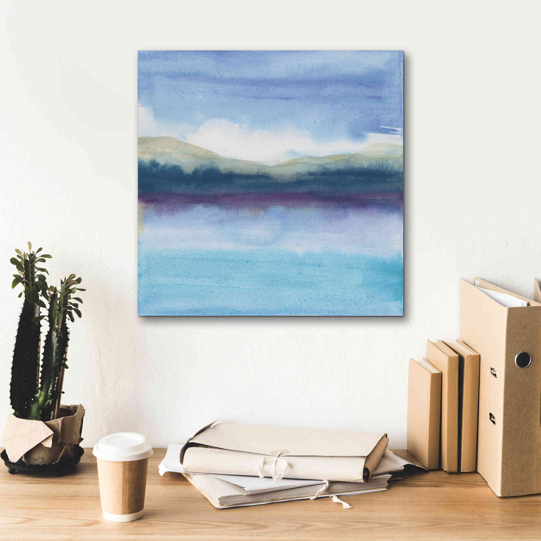 'Violet Reflection II' by Chris Paschke, Canvas Wall Art,18 x 18