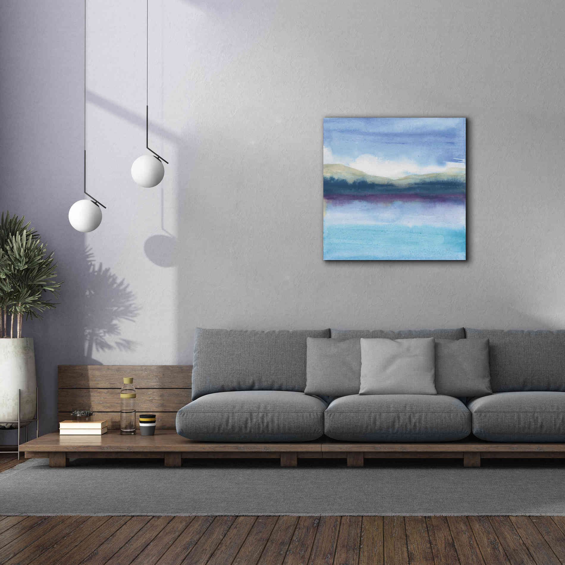 'Violet Reflection II' by Chris Paschke, Canvas Wall Art,37 x 37