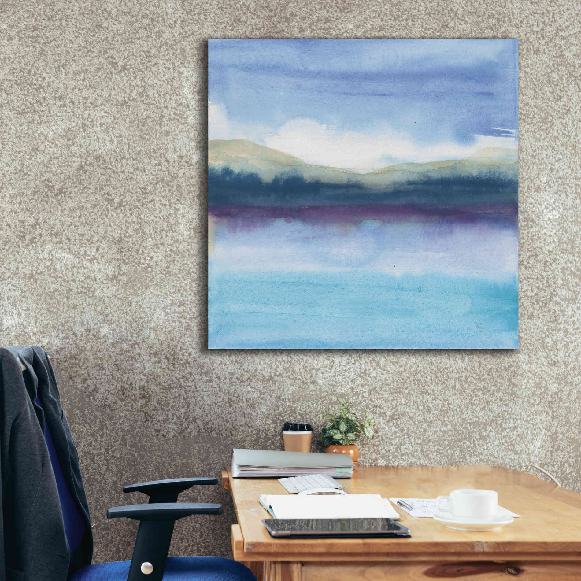 'Violet Reflection II' by Chris Paschke, Canvas Wall Art,37 x 37