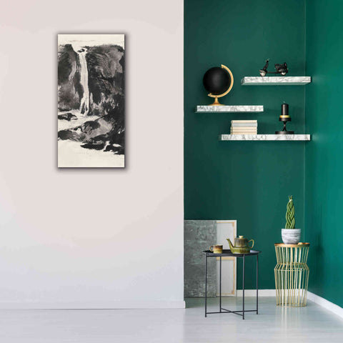 Image of 'Sumi Waterfall View I' by Chris Paschke, Canvas Wall Art,20 x 40