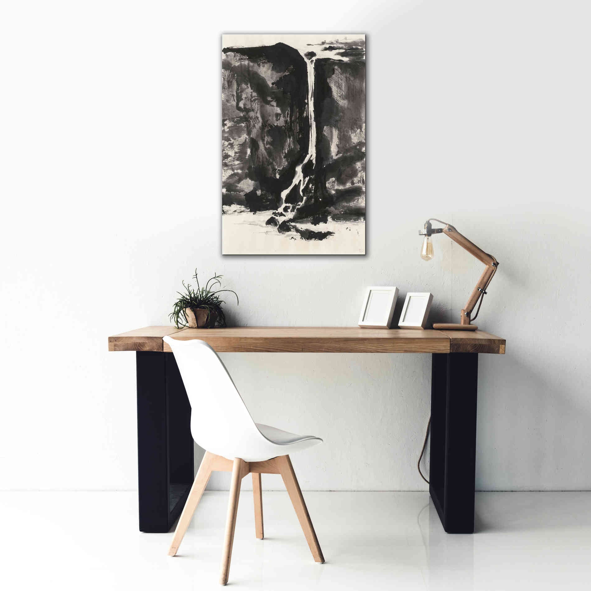 'Sumi Waterfall View II' by Chris Paschke, Canvas Wall Art,26 x 40