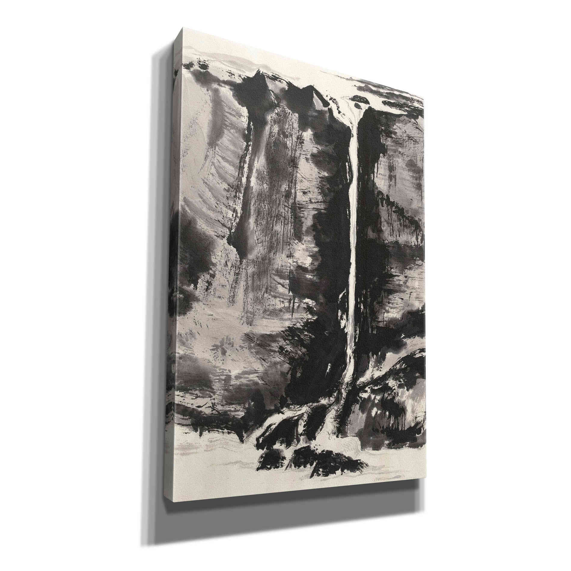 'Sumi Waterfall View III' by Chris Paschke, Canvas Wall Art