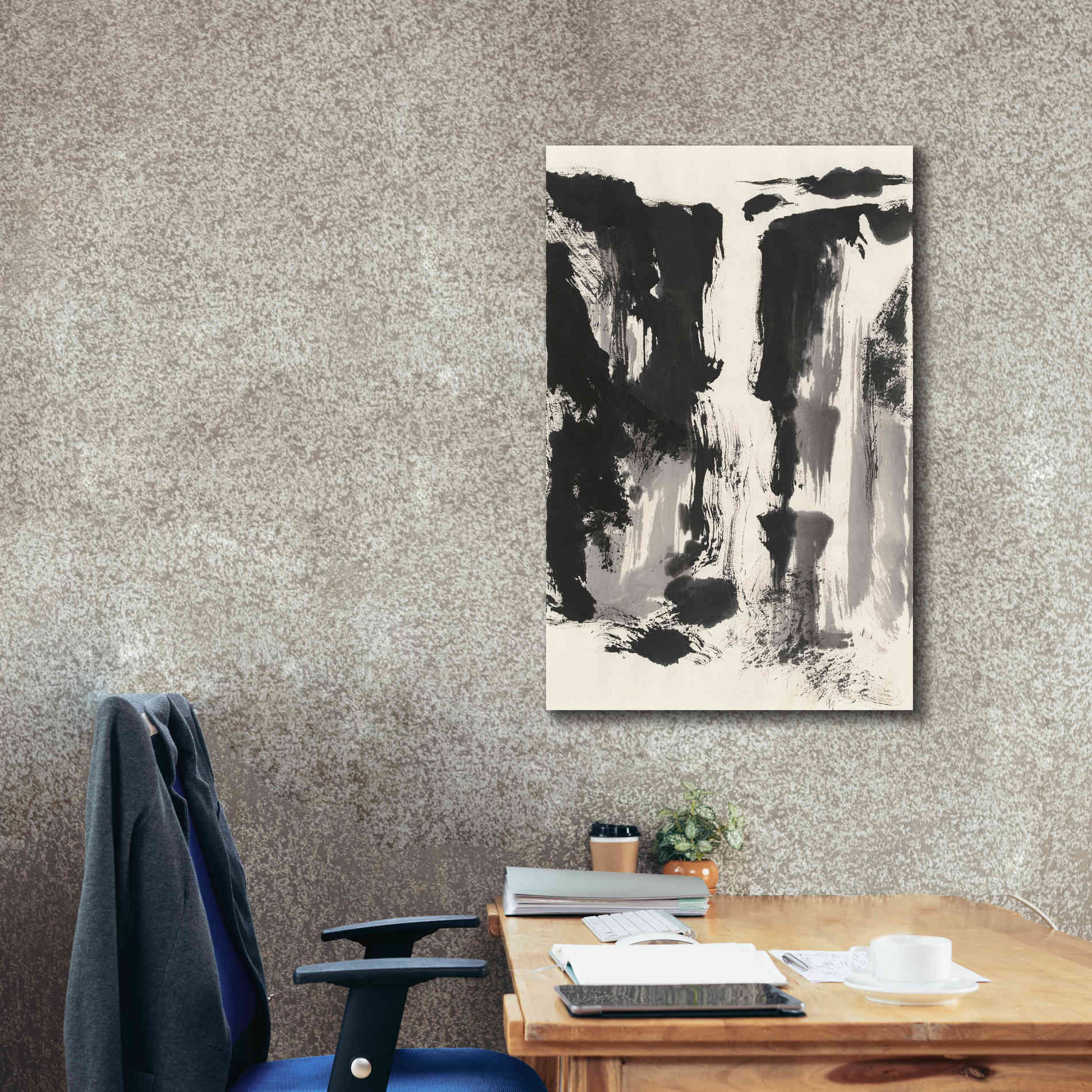 'Sumi Waterfall View IV' by Chris Paschke, Canvas Wall Art,26 x 40