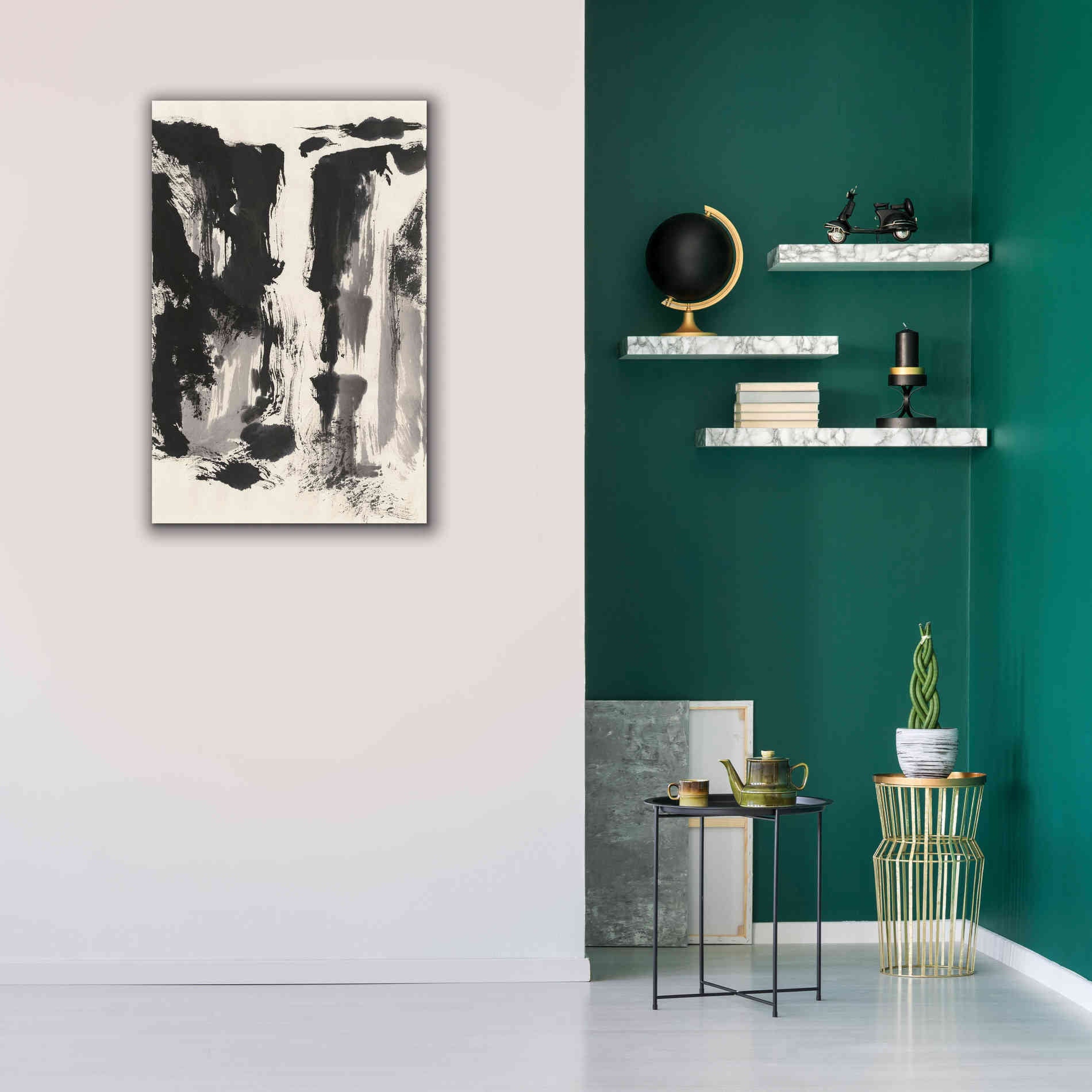 'Sumi Waterfall View IV' by Chris Paschke, Canvas Wall Art,26 x 40