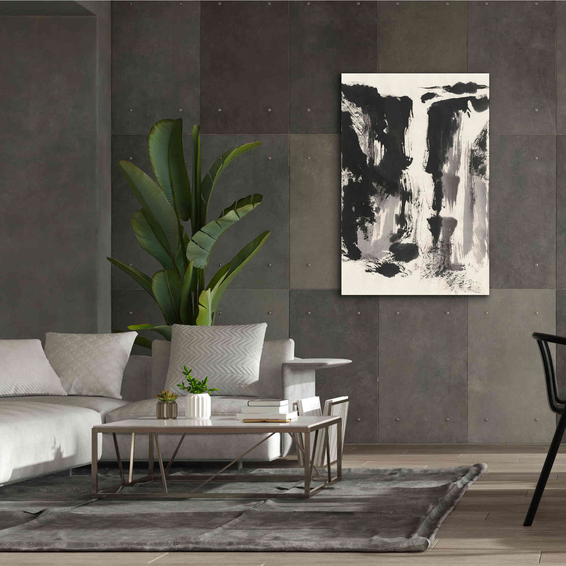 'Sumi Waterfall View IV' by Chris Paschke, Canvas Wall Art,40 x 60