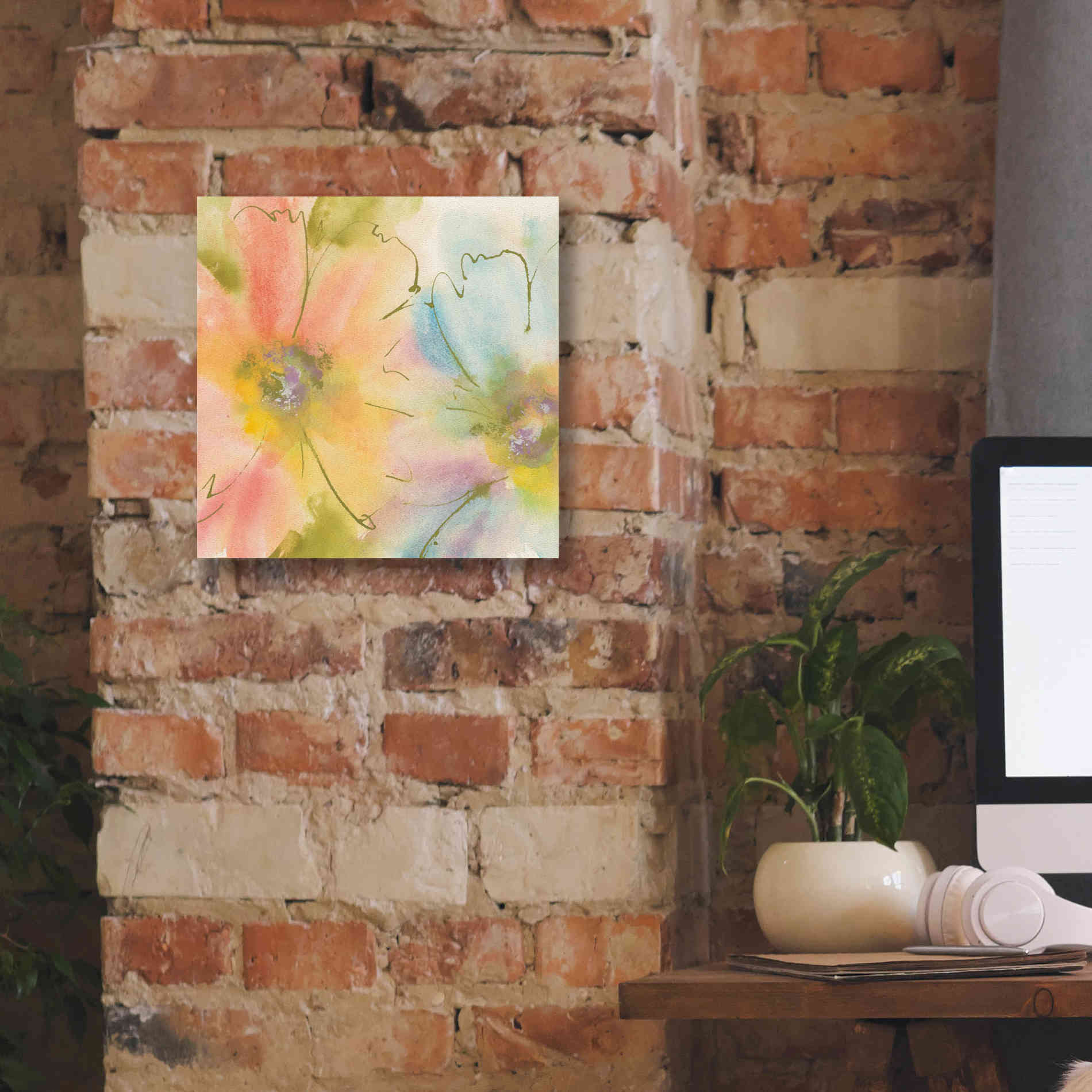 'Rainbow Cosmos I' by Chris Paschke, Canvas Wall Art,12 x 12