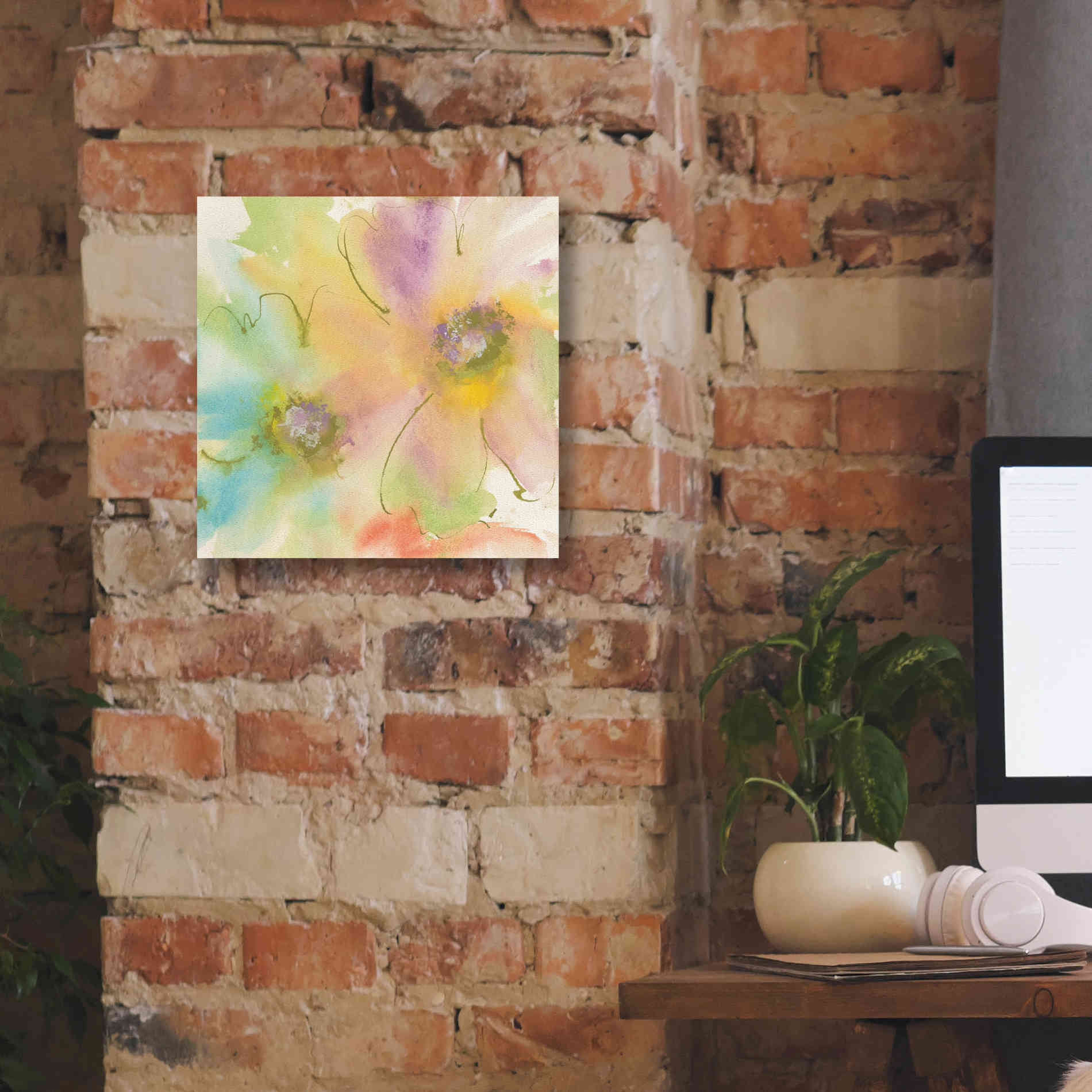 'Rainbow Cosmos II' by Chris Paschke, Canvas Wall Art,12 x 12