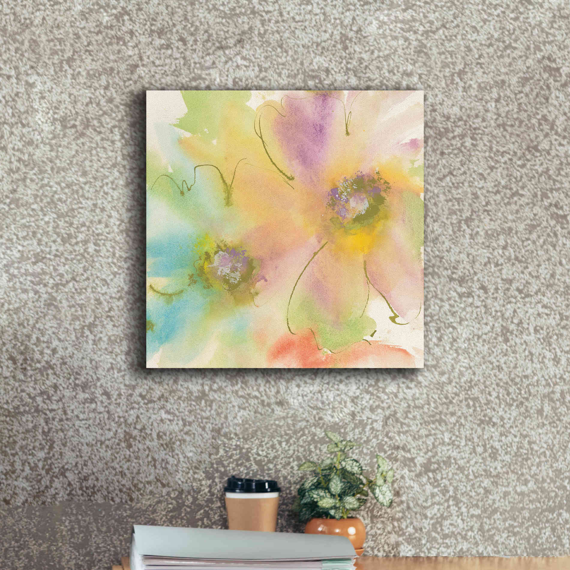 'Rainbow Cosmos II' by Chris Paschke, Canvas Wall Art,18 x 18