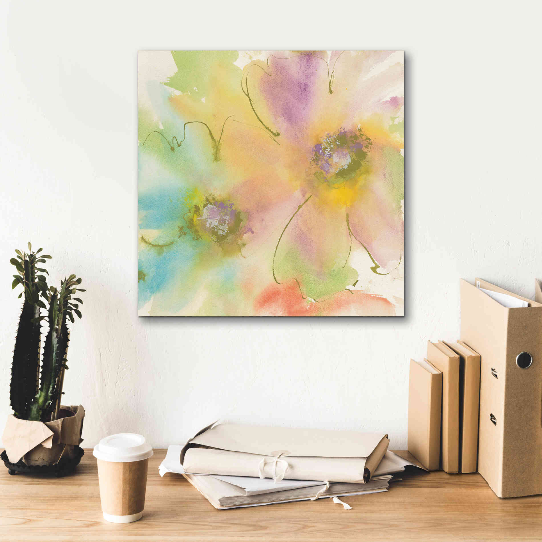 'Rainbow Cosmos II' by Chris Paschke, Canvas Wall Art,18 x 18