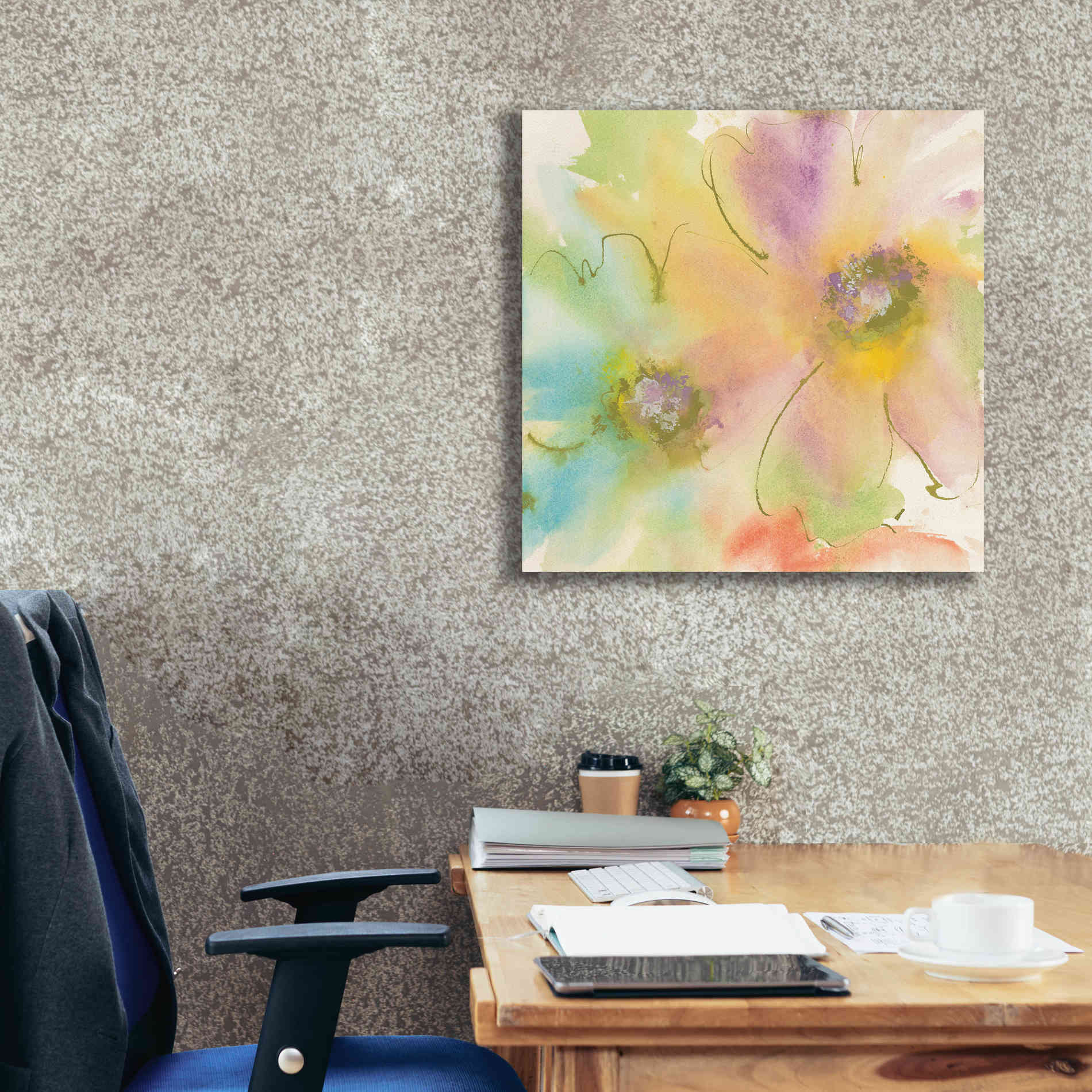 'Rainbow Cosmos II' by Chris Paschke, Canvas Wall Art,26 x 26