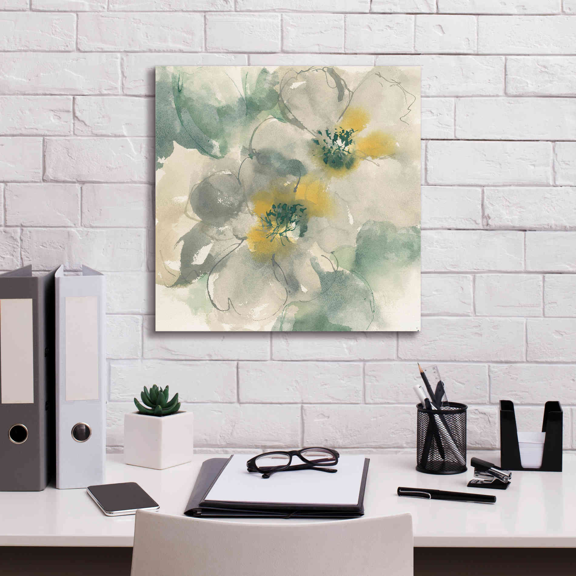 'Silver Quince I' by Chris Paschke, Canvas Wall Art,18 x 18