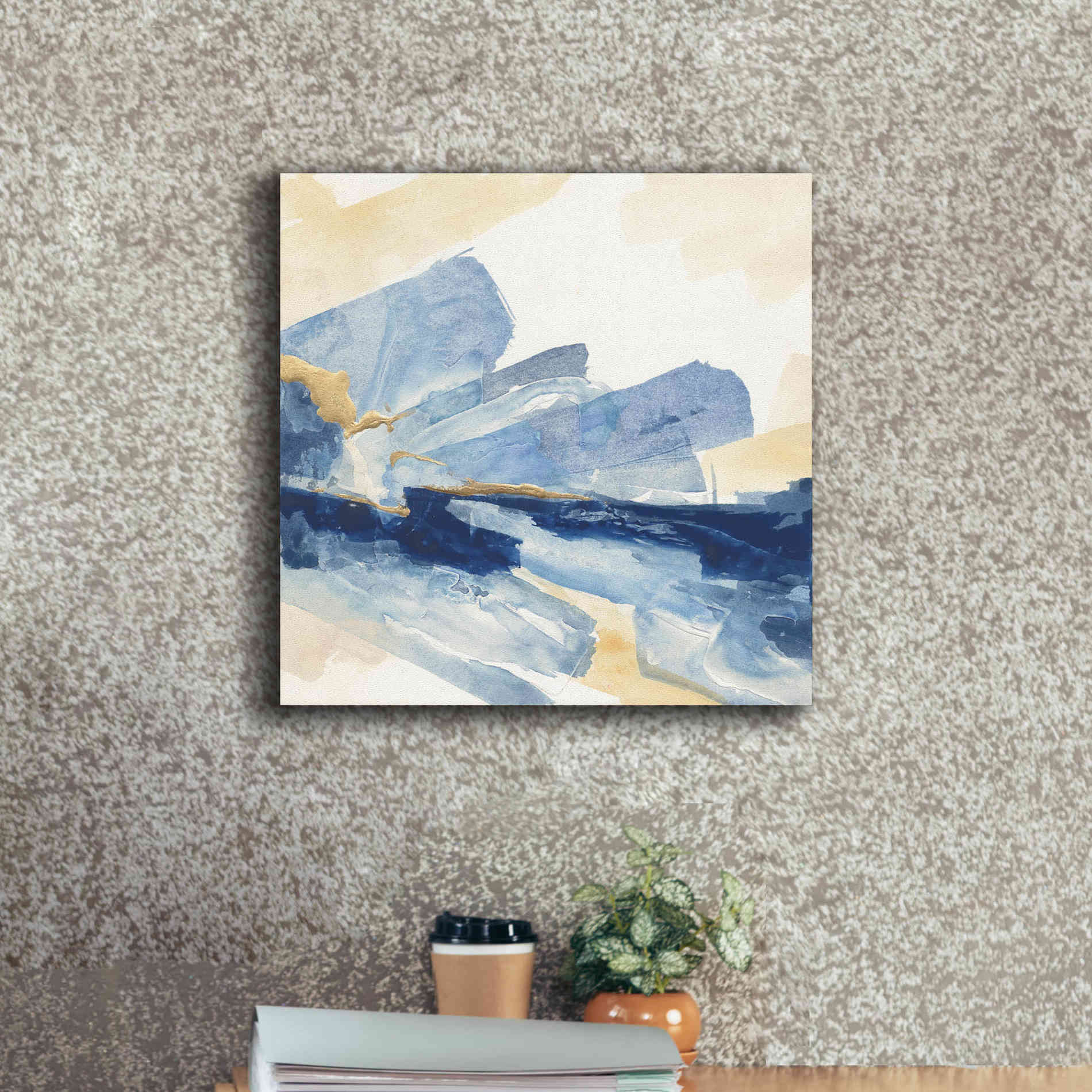 'Gilded Indigo II' by Chris Paschke, Canvas Wall Art,18 x 18