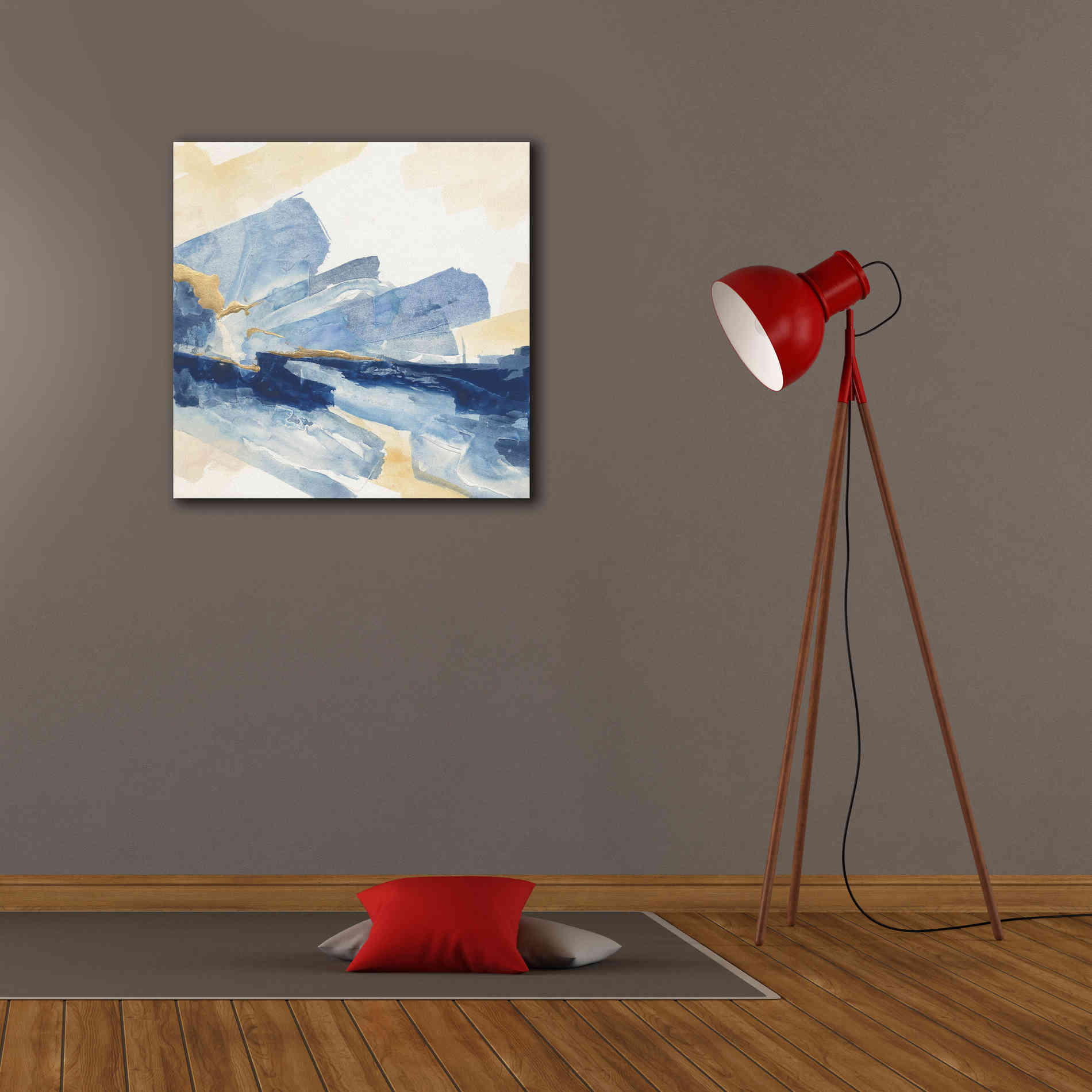 'Gilded Indigo II' by Chris Paschke, Canvas Wall Art,26 x 26